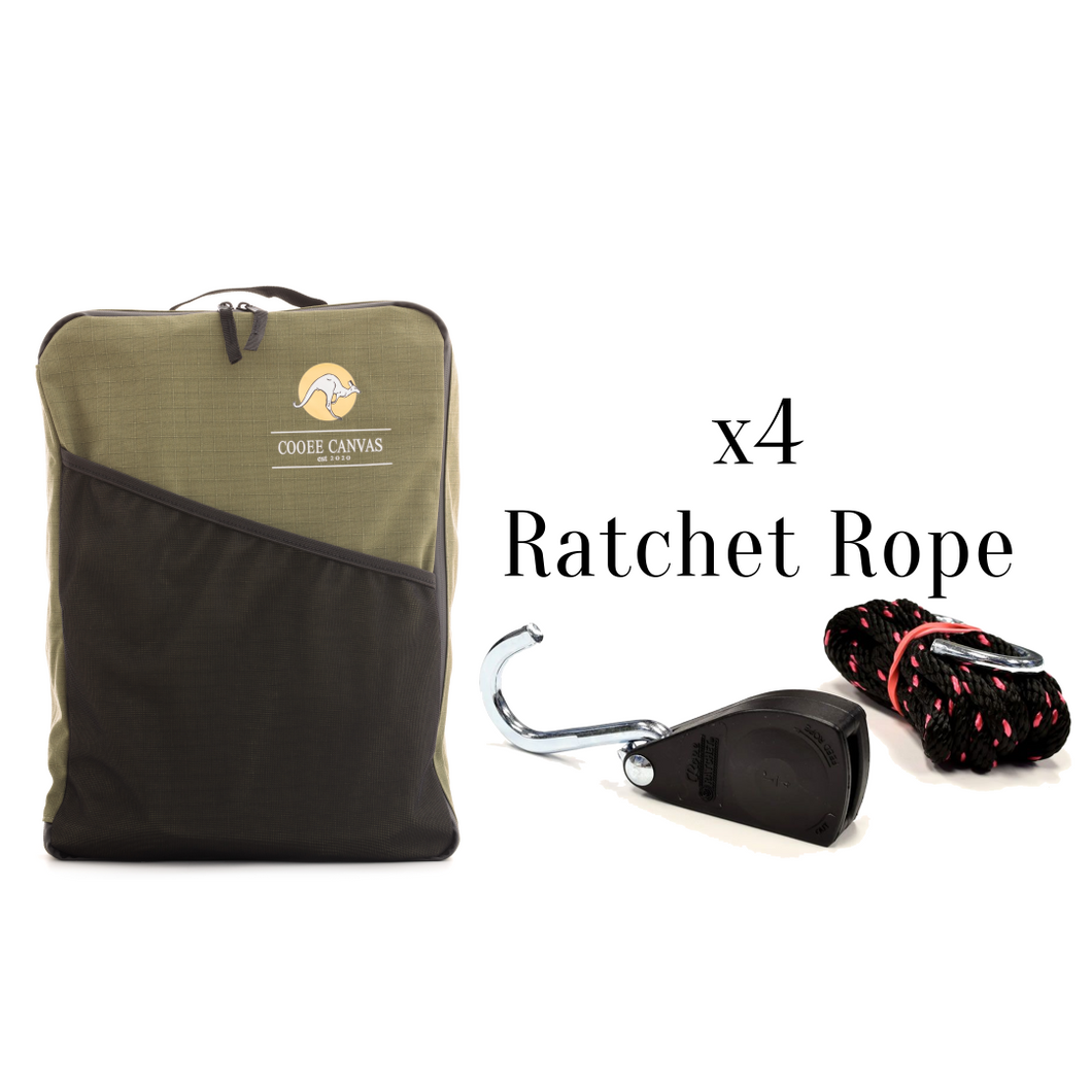 Ratchet Rope Tie Down Kit – Cooee Canvas